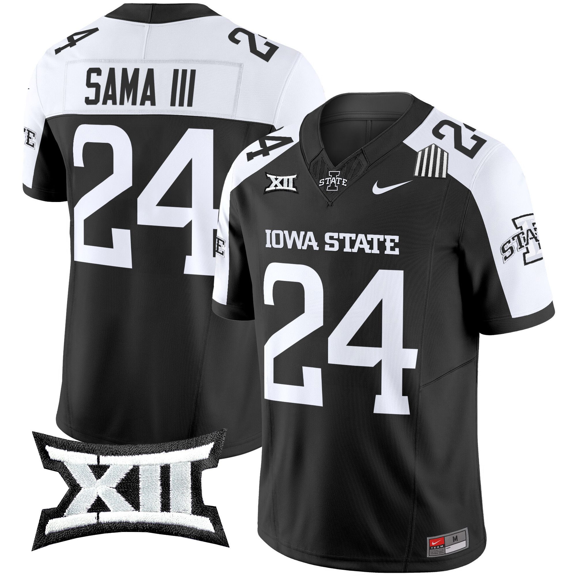 Men Iowa State Cyclones 24 Sama iii Black Nike 2024 Vapor Limited NCAA Jersey